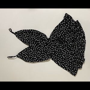 Black and white, polka dot mini dress